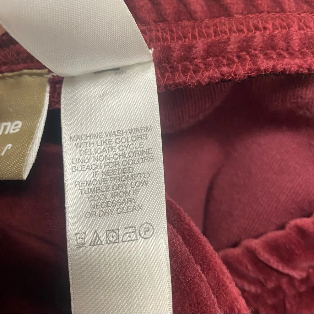 Liz Claiborne Maroon Lizwear Velour Lounge Pant Sweat Suit Soft‎ Stretchy XL